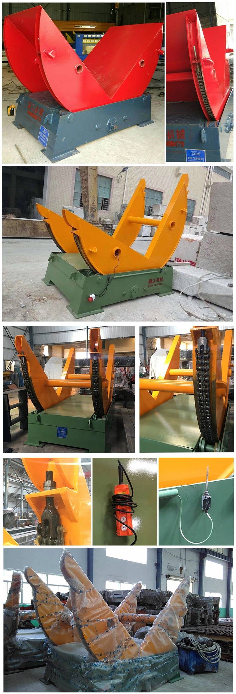Xgm-35t Stone Block Turnover Machine for Turning Tilting Flapping Granite/Marble