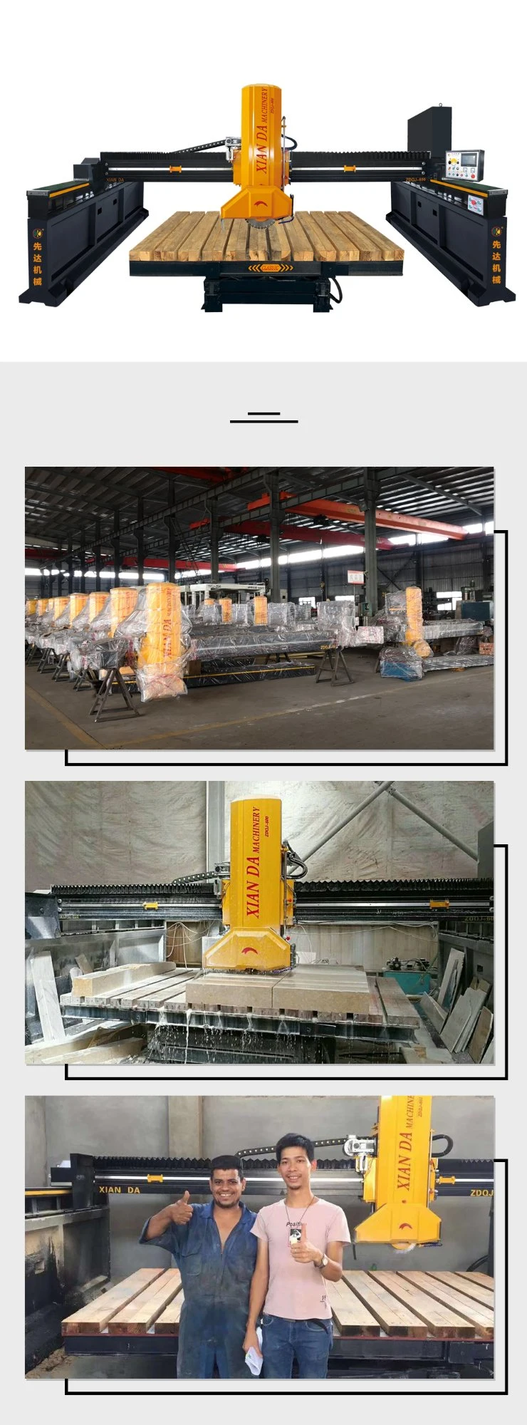 Zdqj-450/600/700 Bridge Saw Stone Cutting machine for Marble and Granite